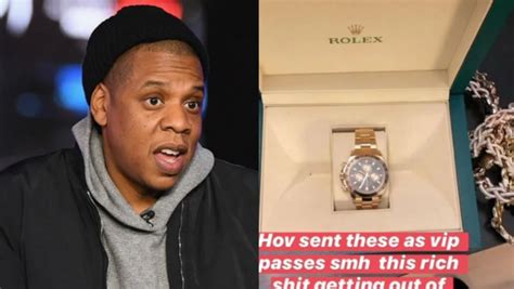 jay z sends rolex as vip pass